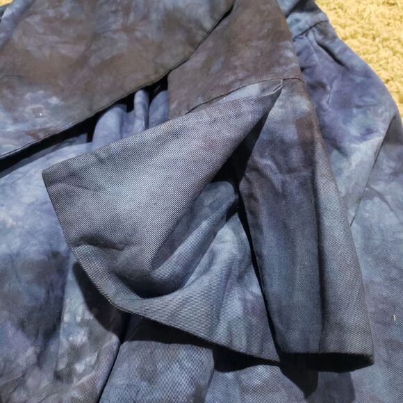 Sylvia Heisel Blue TieDye Open Front Jacket - 10 - Picture 10 of 12